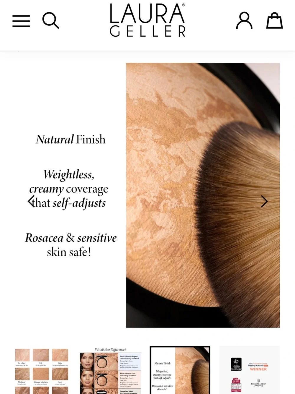 NEW Laura Geller Baked Balance-N-Brighten Color Correcting Foundation